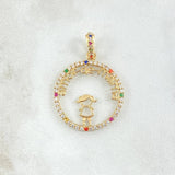 Dije Aro Amor de Mamá 2.15gr / 3.4cm / Silueta Circones Multicolor Oro Amarillo 18K ©