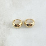 Candongas Dali 4.55gr / 1.2cm / Lisas Oro Amarillo 18K ©