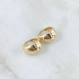 Candongas Dali 4.55gr / 1.2cm / Lisas Oro Amarillo 18K ©