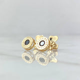 Topos Rusticos 1.65gr / 7.1mm Broche Mariposa Circones Negros Oro Amarillo 18K ©