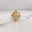 Anillo Escudo Cruz 6.2gr / T9 / Circones Blancos Negros Oro Amarillo 18K $