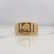 Anillo Caballo 8.25gr / T10 1/2 / Circones Negros Oro Amarillo 18K $