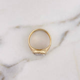 Anillo Herradura Caballo 6.4gr / T9 / Circones Blancos Dos Oros Amarillo Blanco 18K $