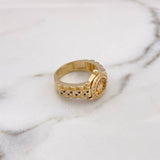 Anillo Correa Corona RX 10gr / T10 1/2 / Circones Blancos Negros Oro Amarillo 18K $