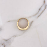 Anillo Sello Correa Cuadrado 8.75gr / T10 1/4 / Circones Blancos Dos Oros Amarillo Blanco 18K $