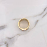 Anillo Padre Nuestro 9.2gr / T8 1/4 / Circones Blancos Tres Oros 18K $