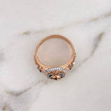 Anillo Craneo Bufalo 10.35gr / T10 3/4 / Circones Blancos Tres Oros 18K $