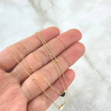 Set Aro Seguido Corazon Doble 2.35gr / 45cm / Resina - Gradual - Circones Blancos Oro Amarillo +4 18K ©