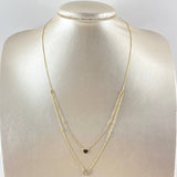 Set Aro Seguido Corazon Doble 2.35gr / 45cm / Resina - Gradual - Circones Blancos Oro Amarillo +4 18K ©