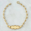 Pulso Bebé GC 1.85gr / 15cm / 3mm Placa Nube Lisa Oro Amarillo 18K
