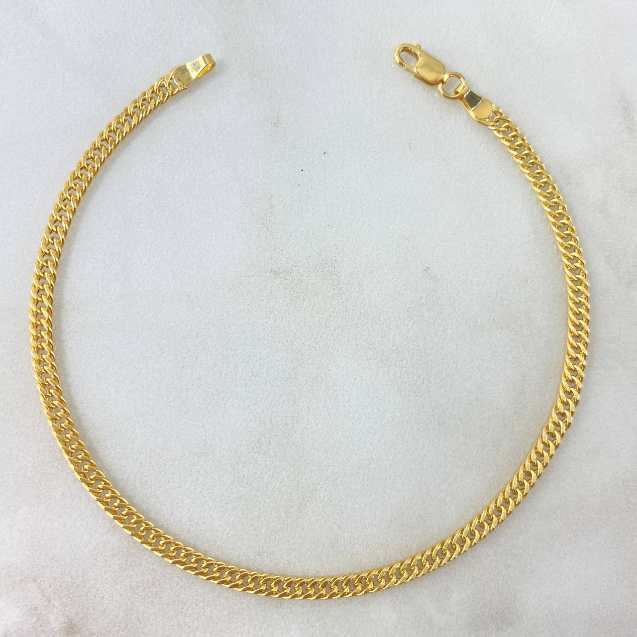 Pulso Cubano Reticulado 2.55gr / 20cm / 3mm Oro Amarillo +3 18K *