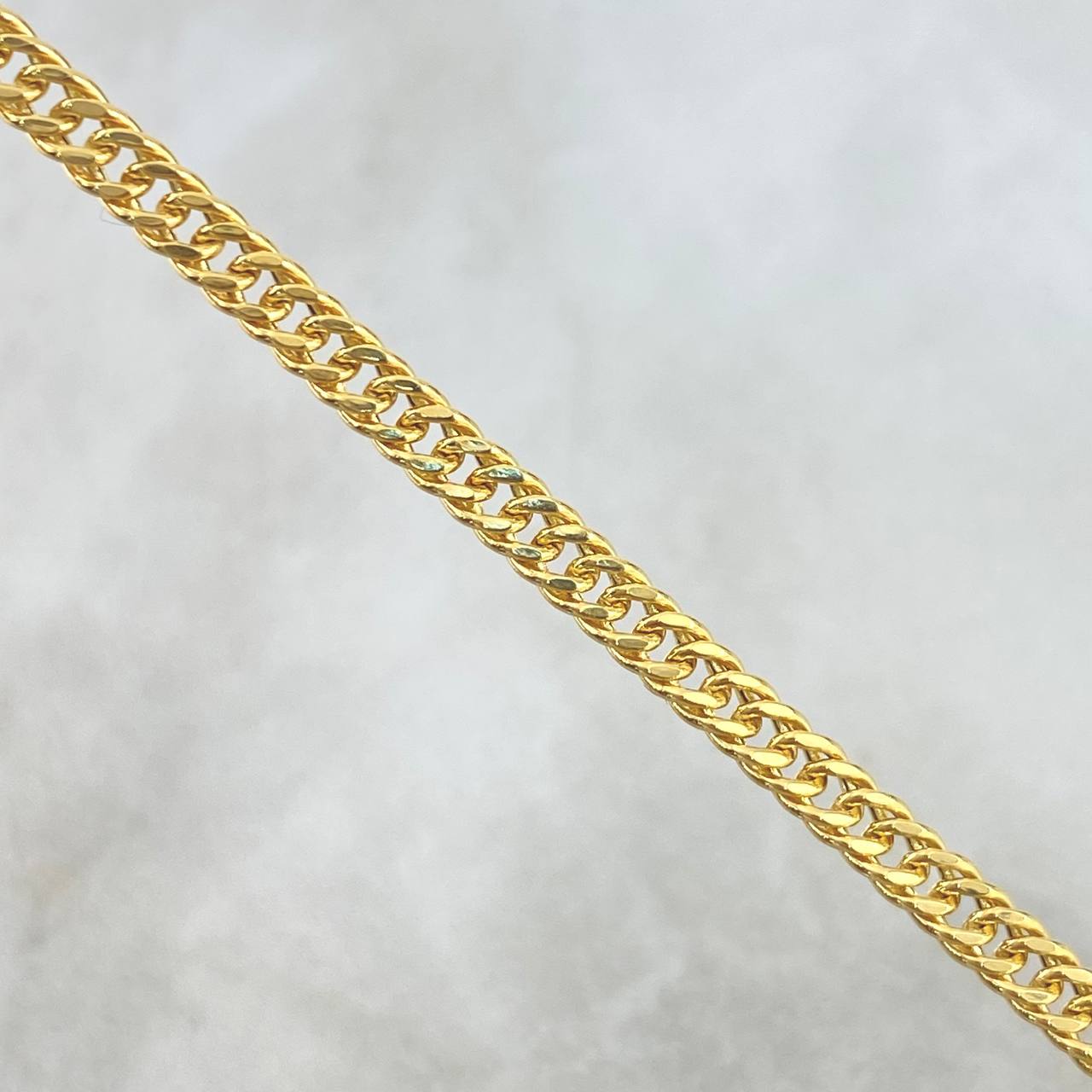 Pulso Cubano Reticulado 2.55gr / 20cm / 3mm Oro Amarillo +3 18K *