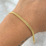 Pulso Cubano Reticulado 2.55gr / 20cm / 3mm Oro Amarillo +3 18K *