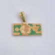 Dije One  Dólar 3.15gr / 2.5cm / Circones Verdes Oro Amarillo 18K $