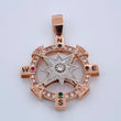 Dije Estrella Cardinal 30.6gr / 6cm / Circones De Colores Dos Oros Blanco Rosado  18K $