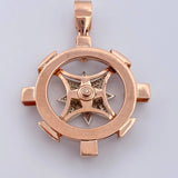 Dije Estrella Cardinal 30.6gr / 6cm / Circones De Colores Dos Oros Blanco Rosado  18K $