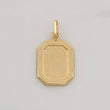 Dije Placa Marco Bordeado 0.6g / 2.3cm Oro Amarillo 18K