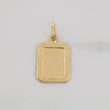 Dije Placa Cuadrada Marco Bordeado 0.55g / 2cm Oro Amarillo 18K