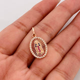 Dije Medalla Virgen Guadalupe 1.6g / 2.5cm Oro Rosa 18K