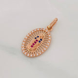 Dije Medalla Virgen Guadalupe 1.6g / 2.5cm Oro Rosa 18K