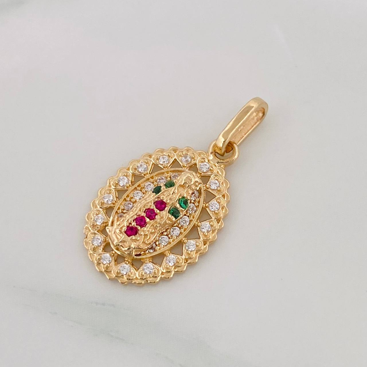 Dije Medalla Virgen Guadalupe 1.8g / 2.3cm Oro Amarillo 18K