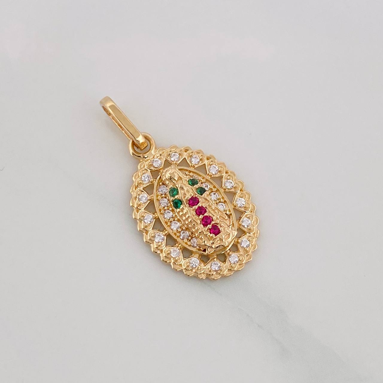Dije Medalla Virgen Guadalupe 1.8g / 2.3cm Oro Amarillo 18K