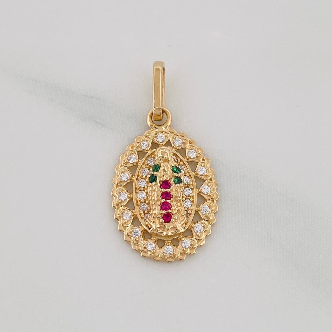 Dije Medalla Virgen Guadalupe 1.8g / 2.3cm Oro Amarillo 18K