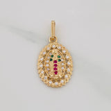 Dije Medalla Virgen Guadalupe 1.8g / 2.3cm Oro Amarillo 18K