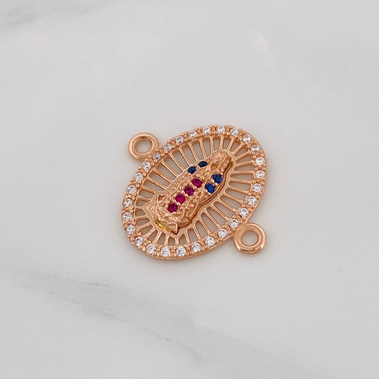 Herraje Virgen Guadalupe 1.5g / 1.7cm Oro Rosa 18K