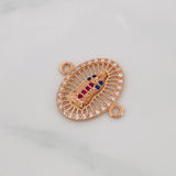 Herraje Virgen Guadalupe 1.5g / 1.7cm Oro Rosa 18K