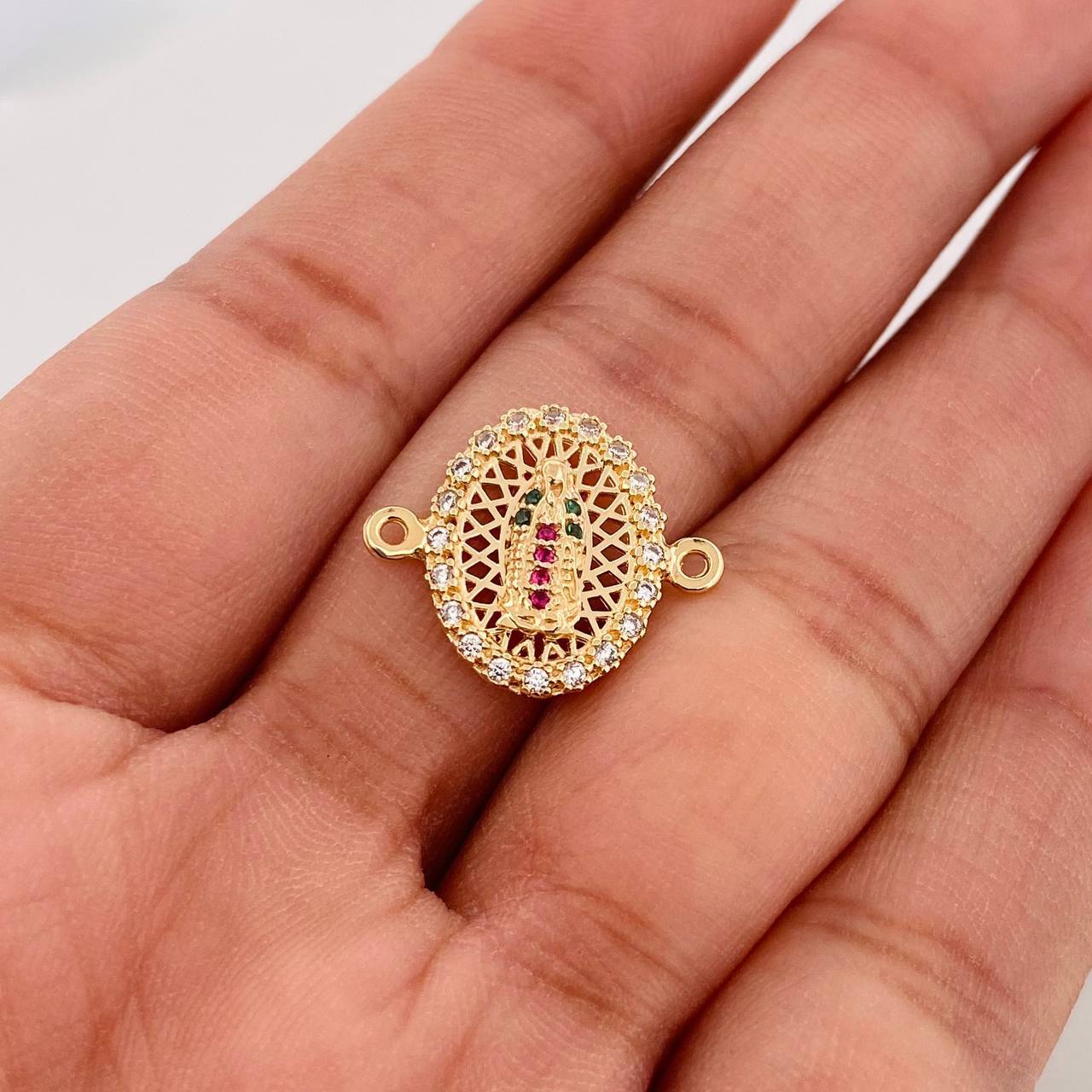 Herraje Virgen Guadalupe 1.9g / 1cm Oro Amarillo 18K