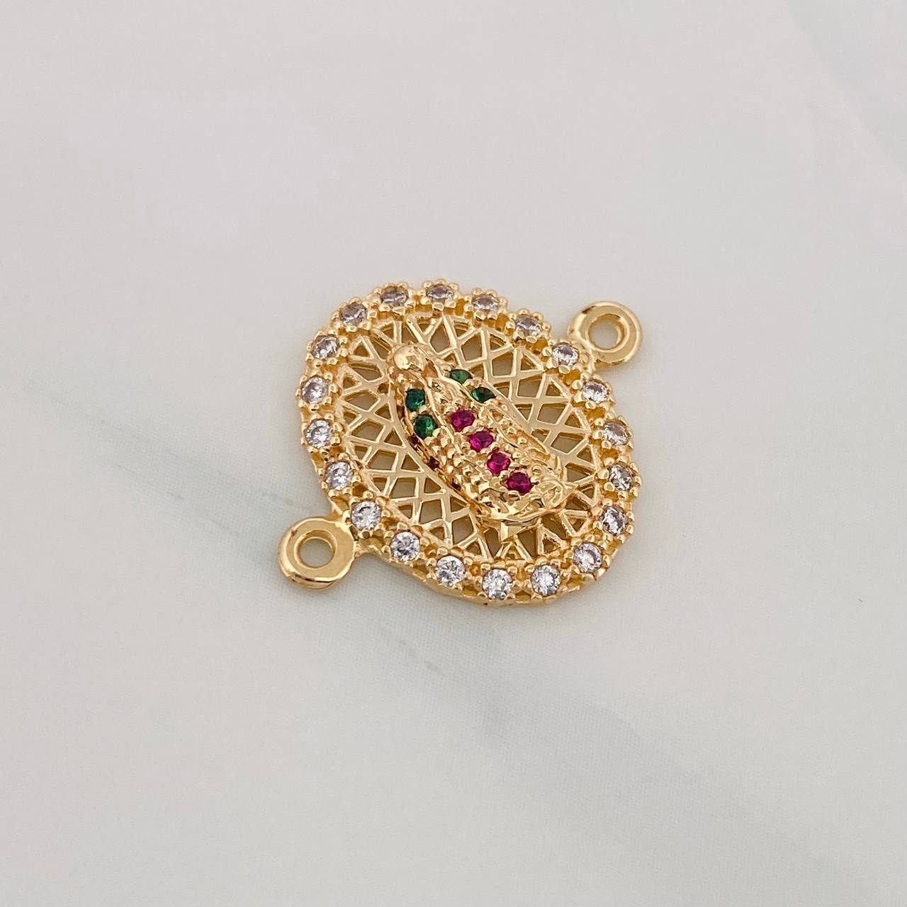 Herraje Virgen Guadalupe 1.9g / 1cm Oro Amarillo 18K