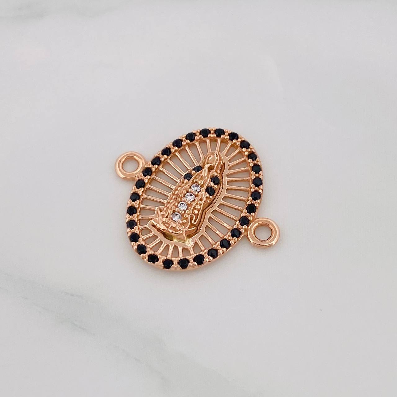 Herraje Virgen Guadalupe 1.45g / 1.7cm Oro Rosa 18K