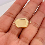Herraje Placa Marco Bordeado 0.55g / 1.3cm Oro Amarillo 18K