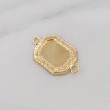 Herraje Placa Marco Bordeado 0.55g / 1.3cm Oro Amarillo 18K