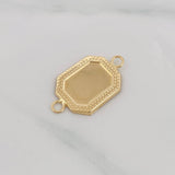 Herraje Placa Marco Bordeado 0.55g / 1.3cm Oro Amarillo 18K