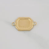 Herraje Placa Marco Bordeado 0.55g / 1.3cm Oro Amarillo 18K