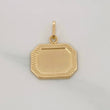 Dije Placa Rectangular Marco Bordeado 0.6g / 2cm Oro Amarillo 18K