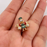 Herraje Pato Bolsas de Dinero 2.6g / 1.7cm Tres Oros 18K