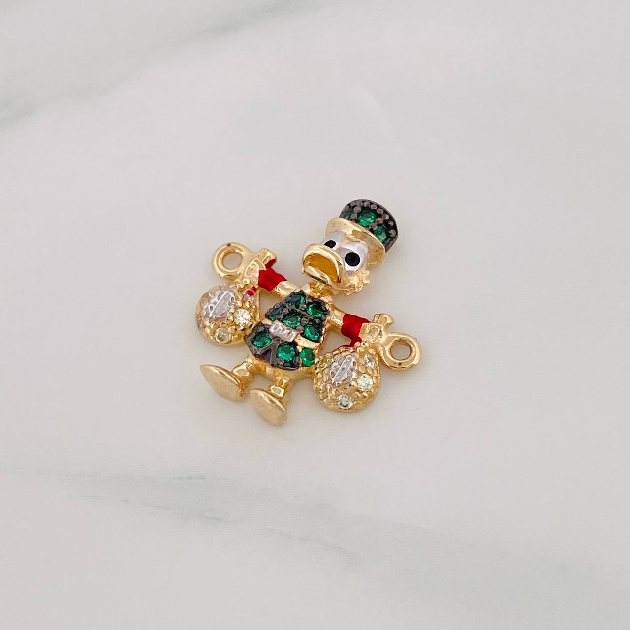 Herraje Pato Bolsas de Dinero 2.6g / 1.7cm Tres Oros 18K