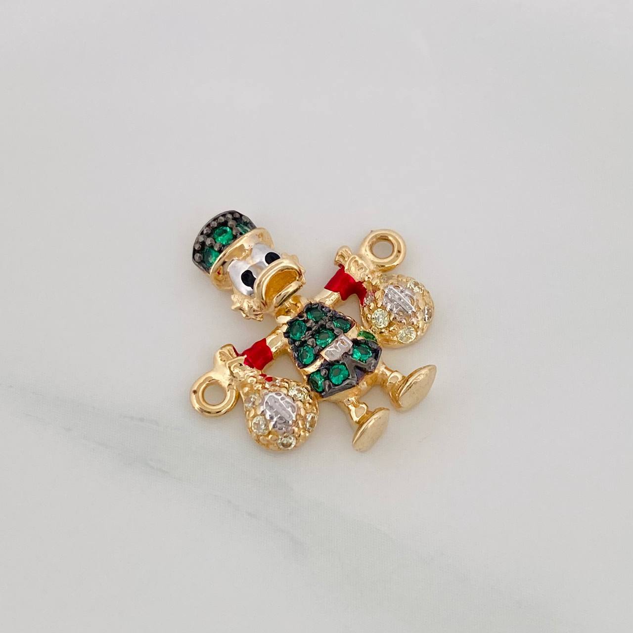 Herraje Pato Bolsas de Dinero 2.6g / 1.7cm Tres Oros 18K