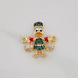 Herraje Pato Bolsas de Dinero 2.6g / 1.7cm Tres Oros 18K