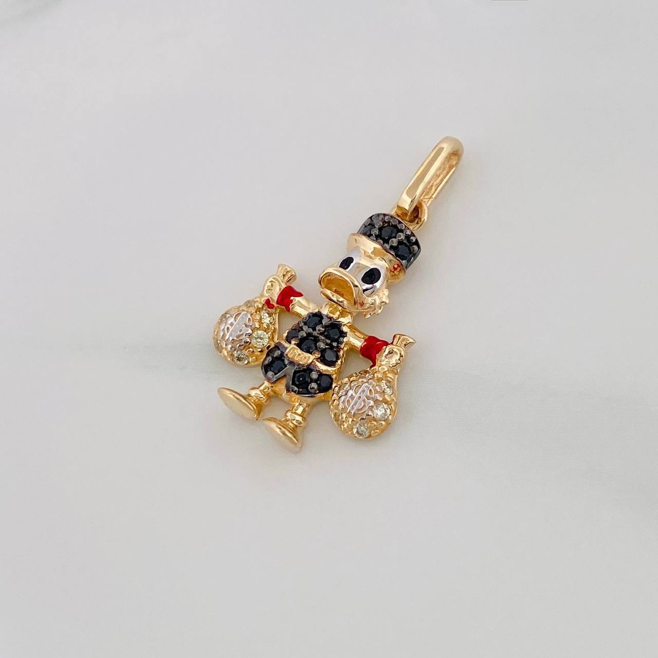 Dije Pato Bolsas de Dinero 2.7g / 2.5cm Tres Oros 18K