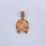Dije Herradura De Caballo 4.65gr / 2.7cm-Oro Rosa 18K &