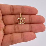 Dije Ola Cruzada 1.35gr / 1.8cm-Oro Amarillo 18K &