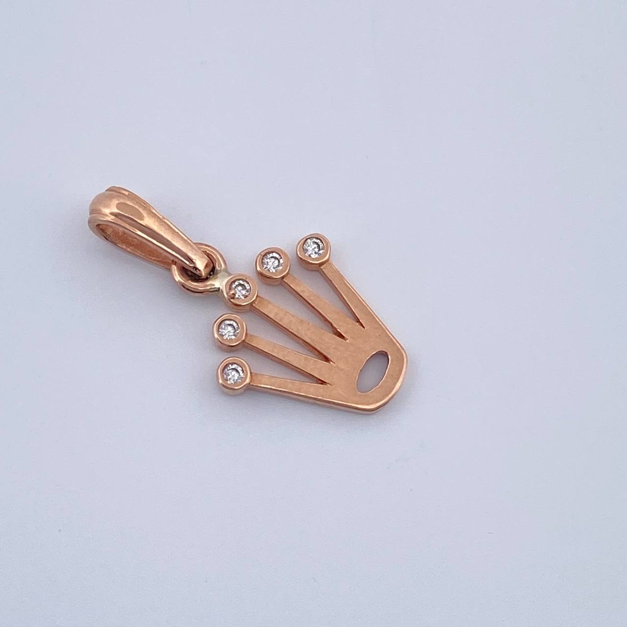 Dije Corona RX 1.1gr / 2.1cm-Oro Rosa 18K &