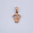 Dije Corona RX 1.1gr / 2.1cm-Oro Rosa 18K &