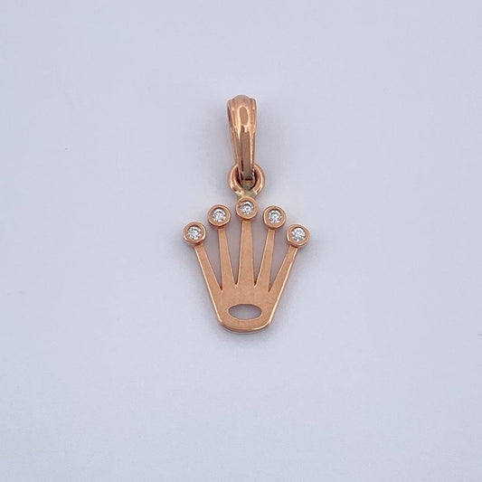 Dije Corona RX 1.1gr / 2.1cm-Oro Rosa 18K &
