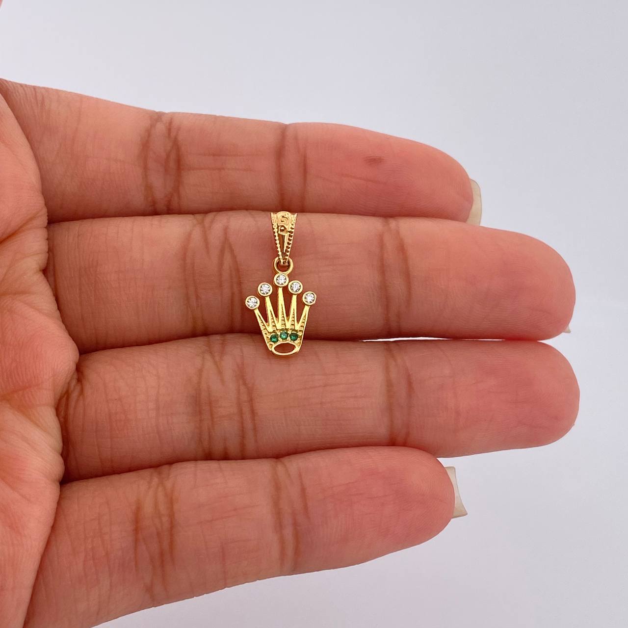 Dije Corona RX 0.7gr / 1.8cm-Oro Amarillo 18K &