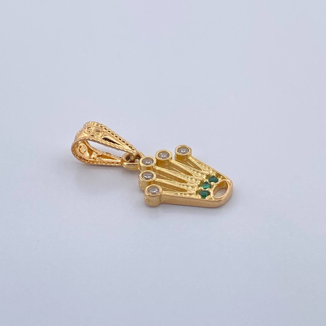 Dije Corona RX 0.7gr / 1.8cm-Oro Amarillo 18K &